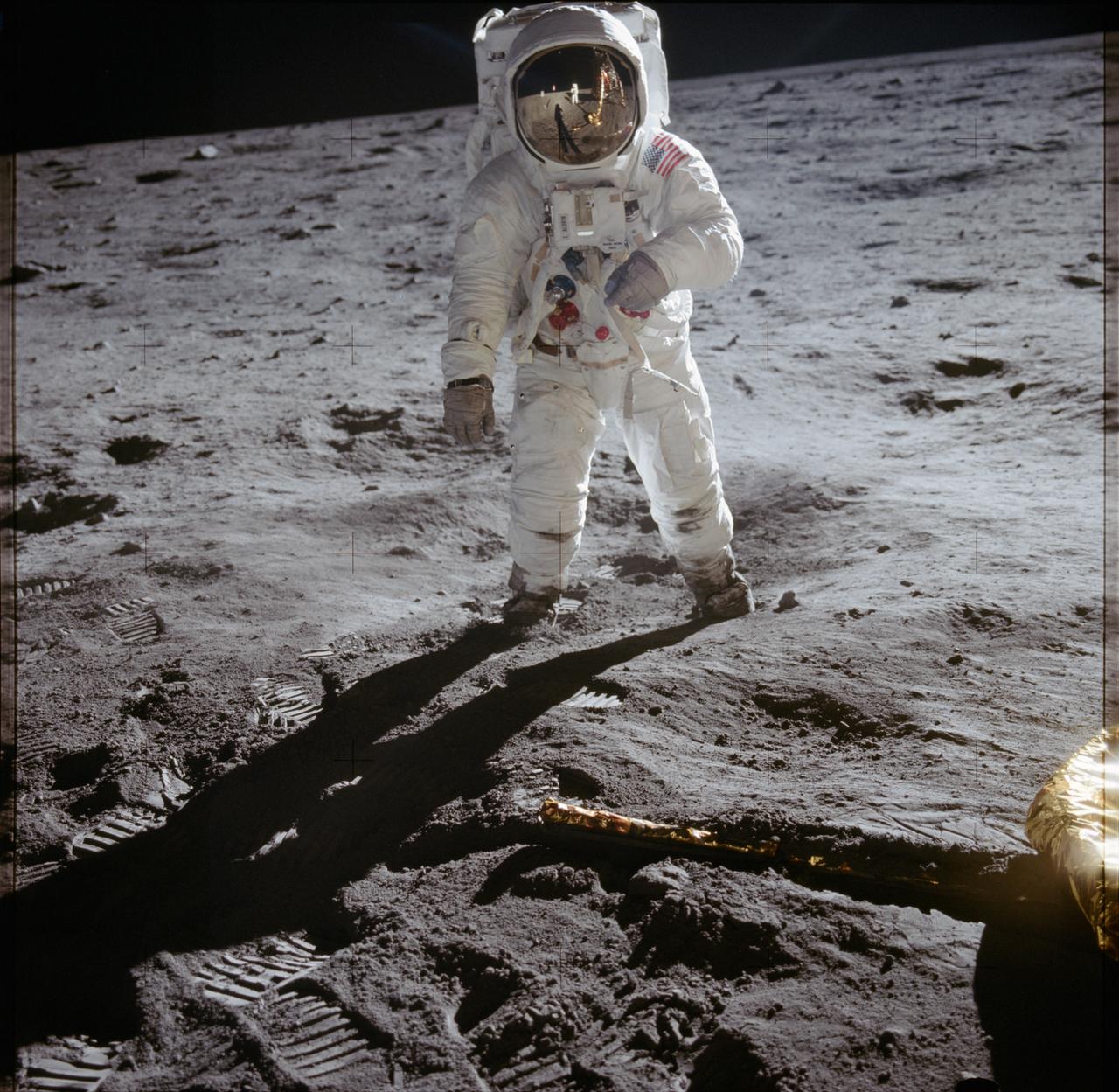 Buzz Aldrin on the lunar surface, July 20, 1969. Sixty-six years between these two photographs. NASA/Neil Armstrong.